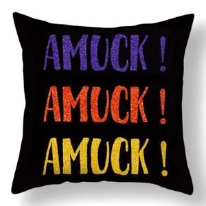 NWOT~~Hocus‎ Pocus-AMUCK! AMUCK! AMUCK! Peach Skin Pillowcase